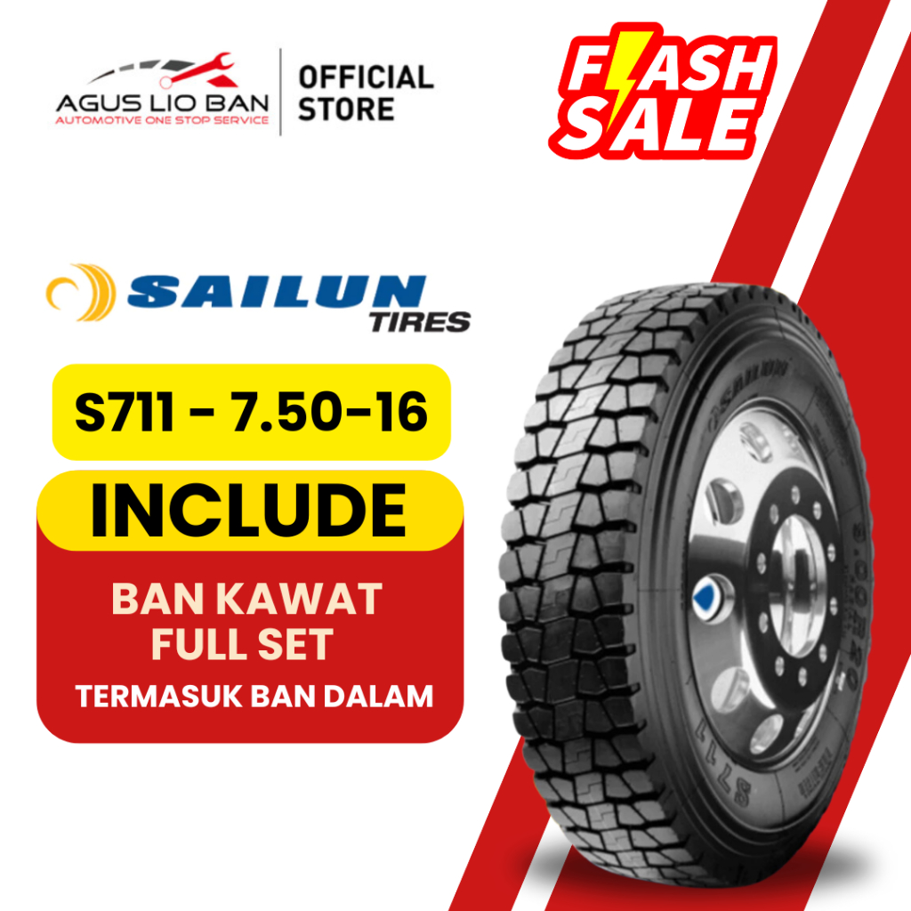 JUAL BAN TRUK BAN SAILUN S711 750 16 - BAN KAWAT SAILUN