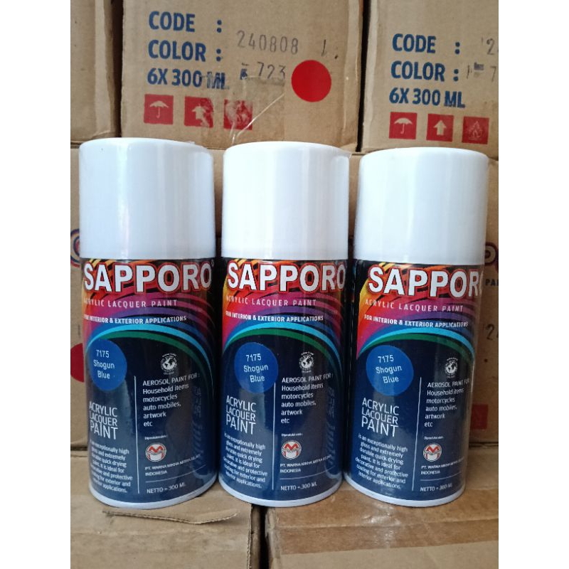 Pilok  Pilox Sapporo 300ml saporo 300ML SAPORO spray 300ml 7175 SHOGUN BLUE BIRU SHOGUN