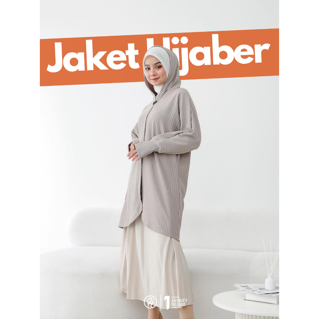 Hijacket Sylvania | Hijaket Jaket Outer Hijab Wanita Muslimah Syar'i