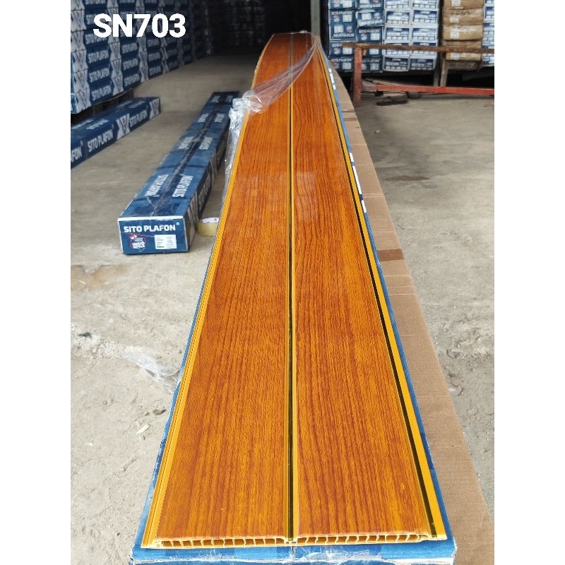 Plafon PVC Sito Glossy (Coklat Nat Gold) SN-703
