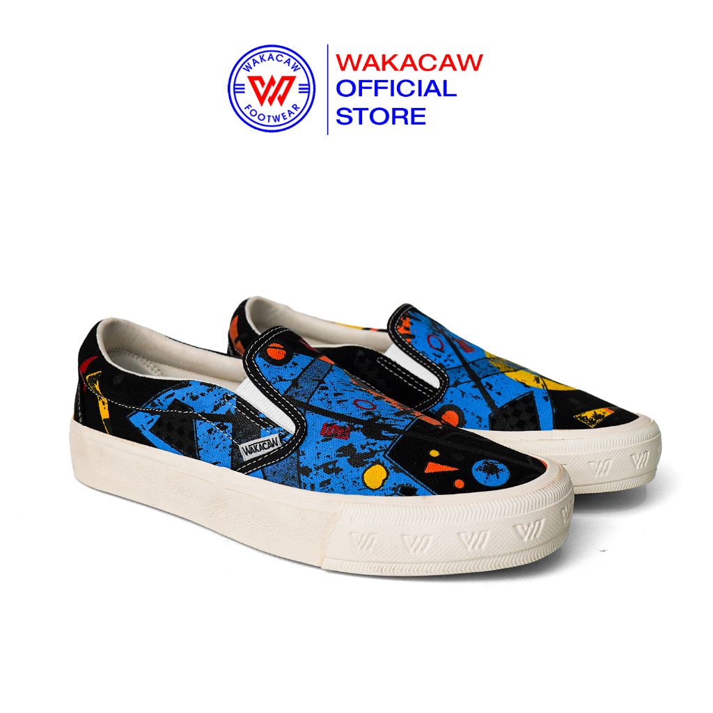 WAKACAW - Lamokote Black Series Sepatu Wakacaw Sepatu Slip On Selop Casual Vulcanised Skate Board Pr