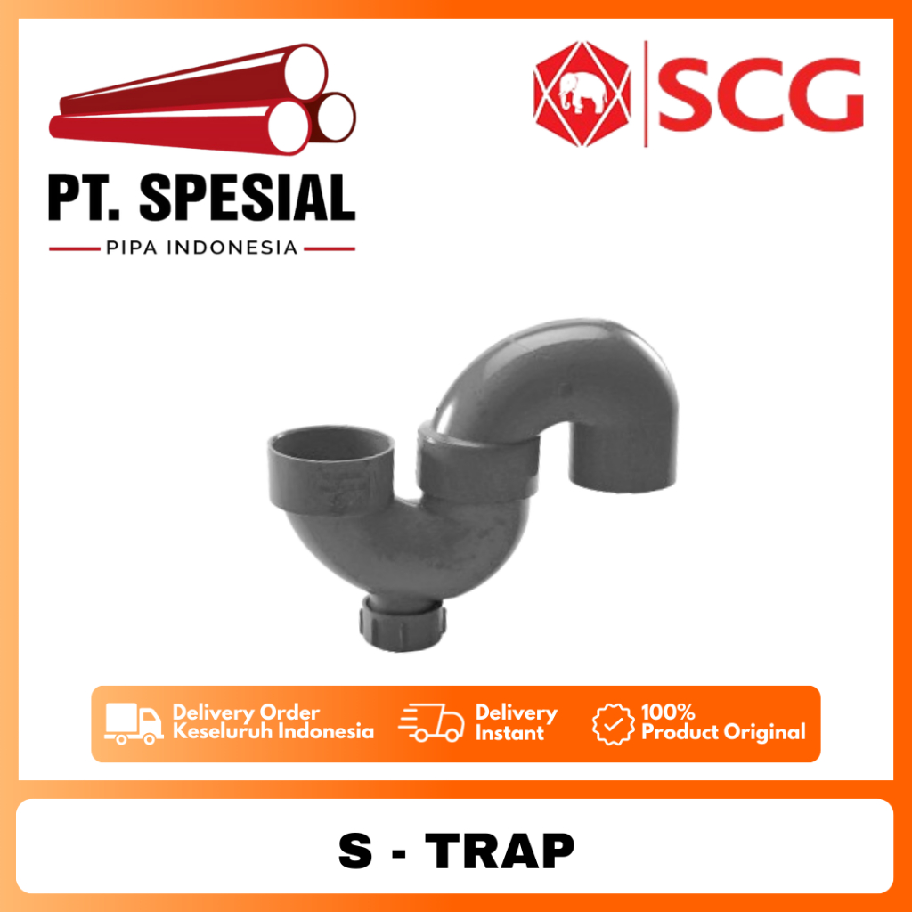 S-Trap 2 Inch PVC SCG Fitting Pipa PVC D SCG - 10