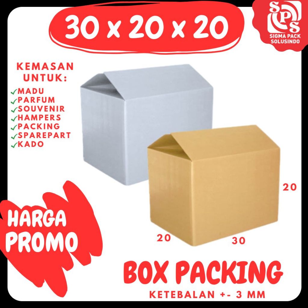 

Kardus 30x20x20 A1 box dus packing kotak kemasan karton pizza souvenir hampers sparepart minyak wangi