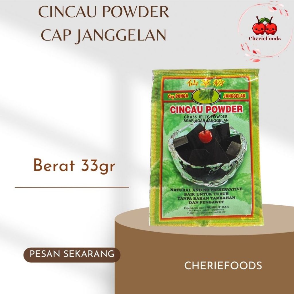Serbuk Cincau Powder Cap Bunga Janggelan 33Gr