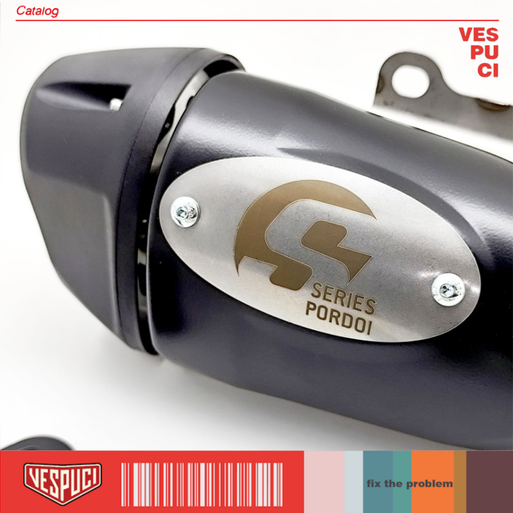 Knalpot Kenalpot Exhaust Racing SIP PORDOI for Vespa Primavera ​Sprint 3v iGet ABS