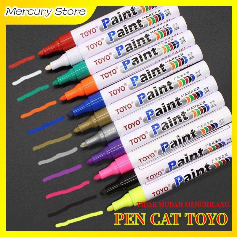 

Asli Spidol Warna Spidol Ban TOYO Paint Marker Paint Tahan Air dan Anti Luntur Tahan Air 2.8MM