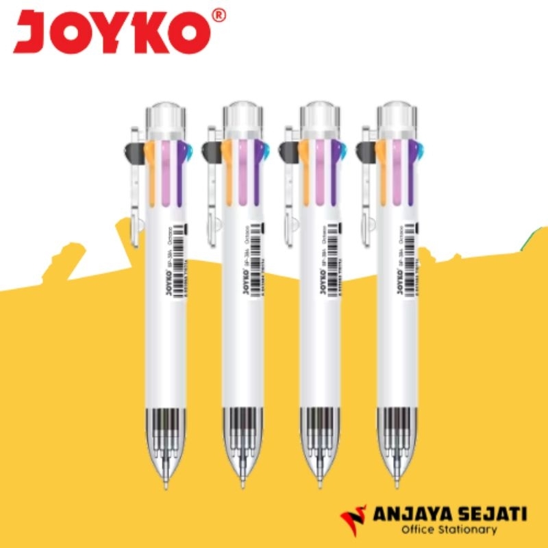 

Bolpen Joyko BP-384 Octaco 8 Warna | Perlusin