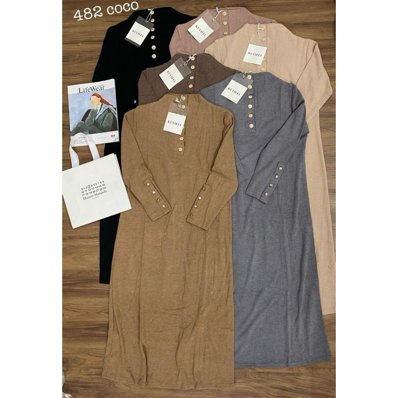 gamis midi import knit import