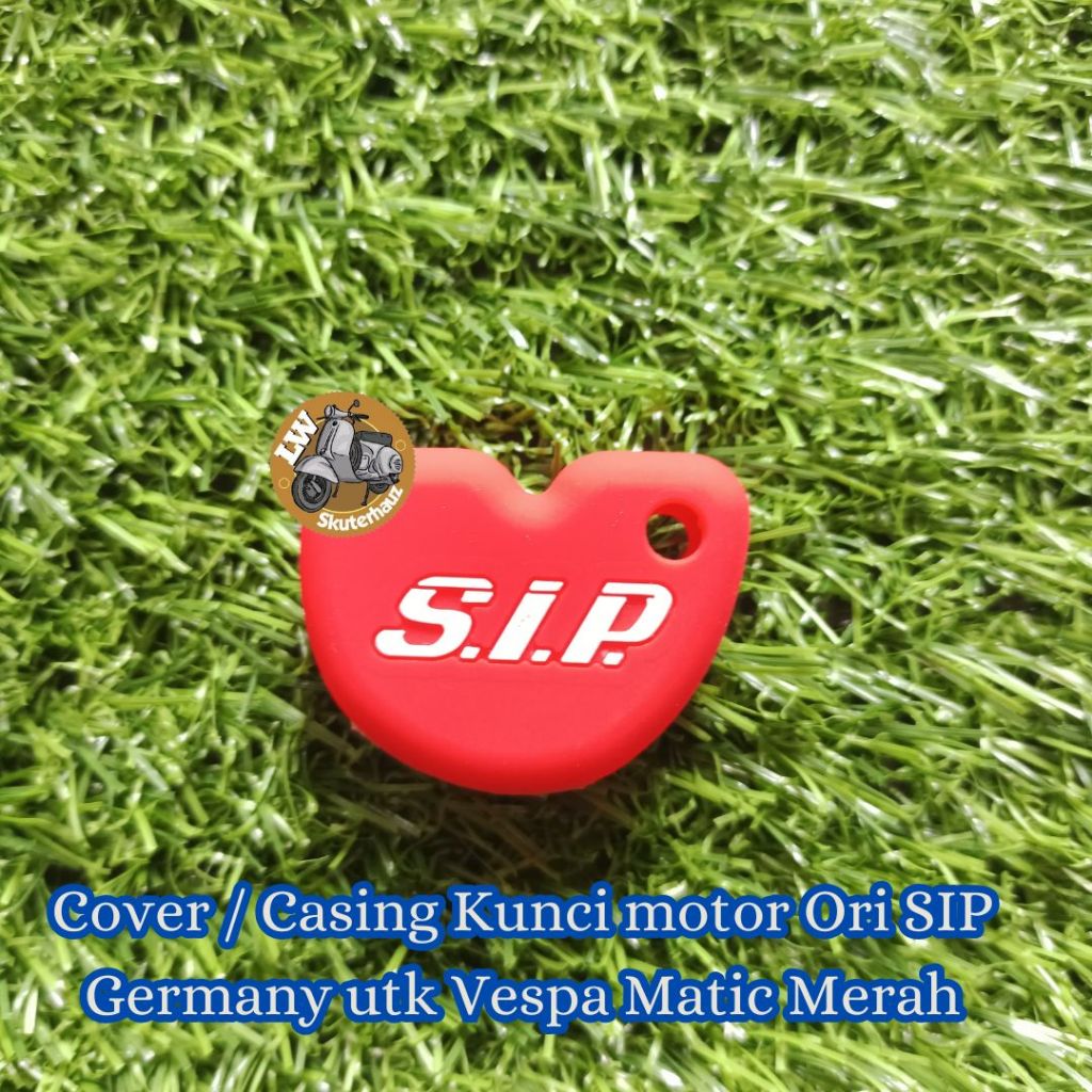 Cover kunci motor merah SIP GERMANY utk vespa matic