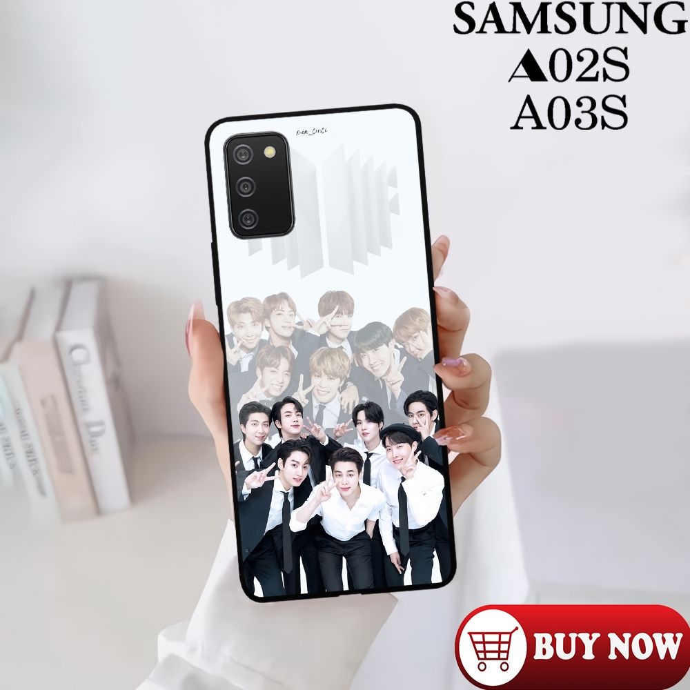 [KS03] Case Glossy Samsung A02S/A03S Casing Kilau Pic HD Motif BTS | Case Kekinian Murah Kualitas Pr