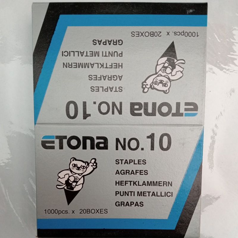 

Isi Staples Etona no.10 1000pcs x 20bxs
