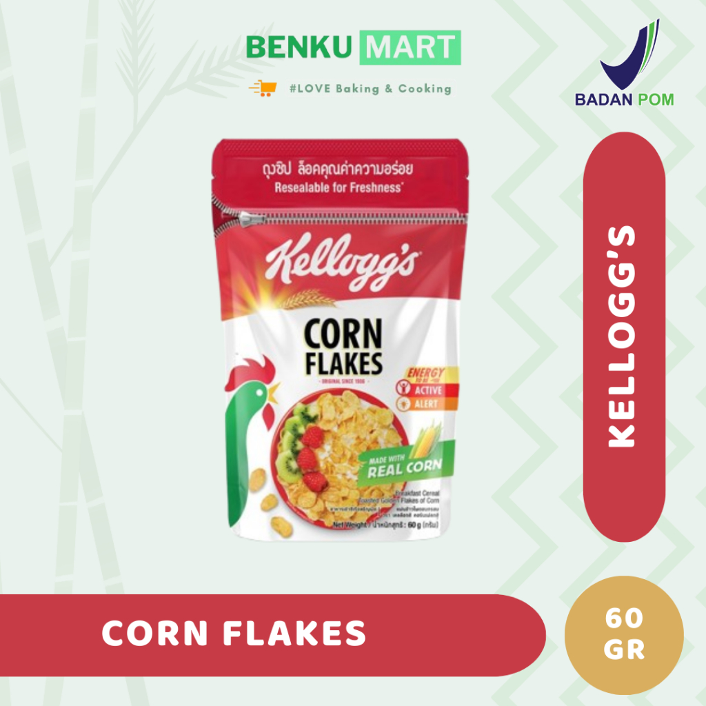 

Sereal Corn Flakes Pouch Kellogg's 60 gr | Kellogs Cereal Jagung