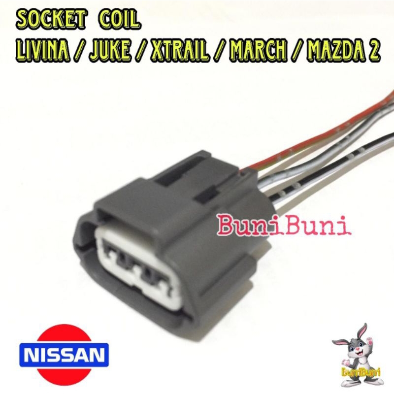 SOCKET / SOKET COIL KOIL Untuk Mobil LIVINA / JUKE / XTRAIL / SERENA / MARCH / MAZDA 2 / EVALIA