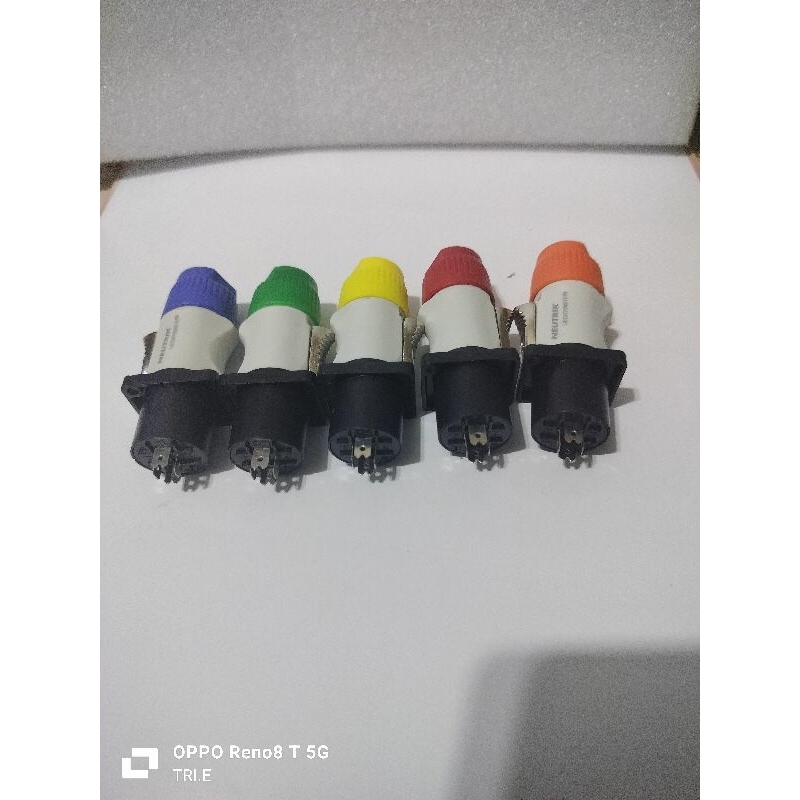 5set JACK SPEAKON NEUTRIK WARNA 5SET JAK SPIKON NEUTRIK WARNA+ SOKET SPEAKON HITAM