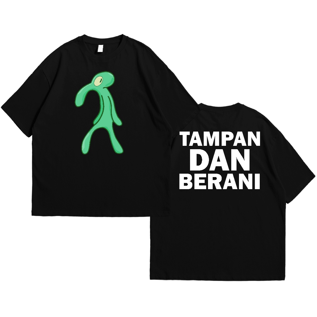 Squidward Tampan dan Berani - Tee Black - Therteen Merch