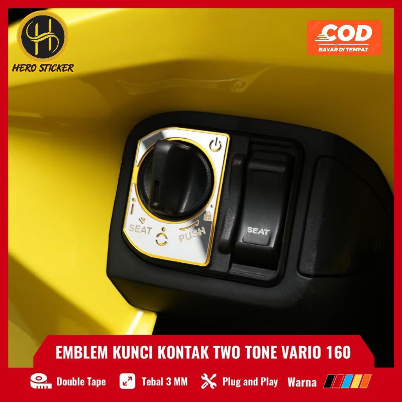 EMBLEM KUNCI KONTAK VARIO 160 150 125 NEW OLD 2015 2017 TUTUP KUNCI KONTAK KEYLES Aksesoris Motor