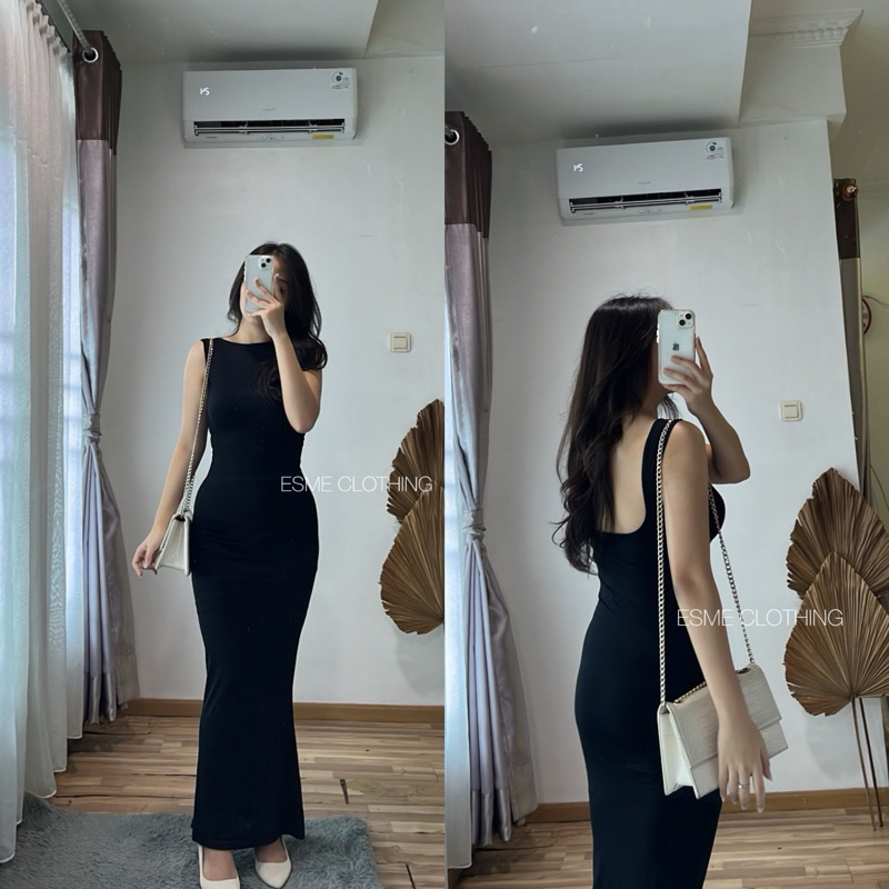 [ESME] Vior backless bodycone dress / Dress bodycone backless
