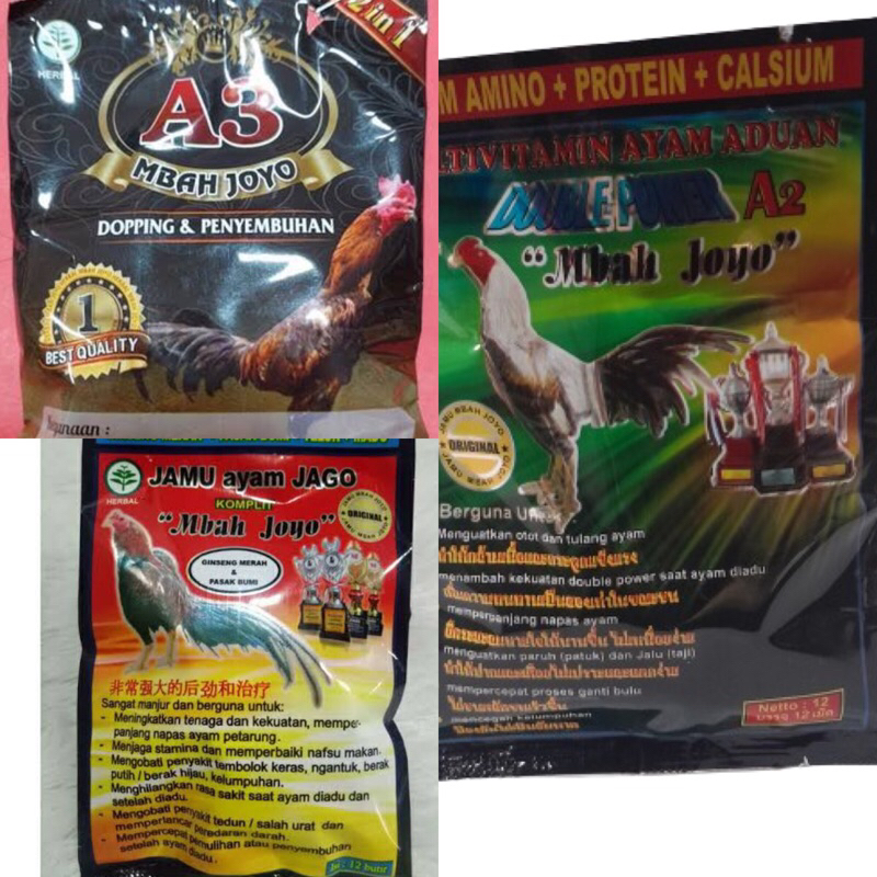 Mbah Joyo Jamu Ayam Paket Hemat A1 A2 A3 Jamu Ayam Mbah Joyo
