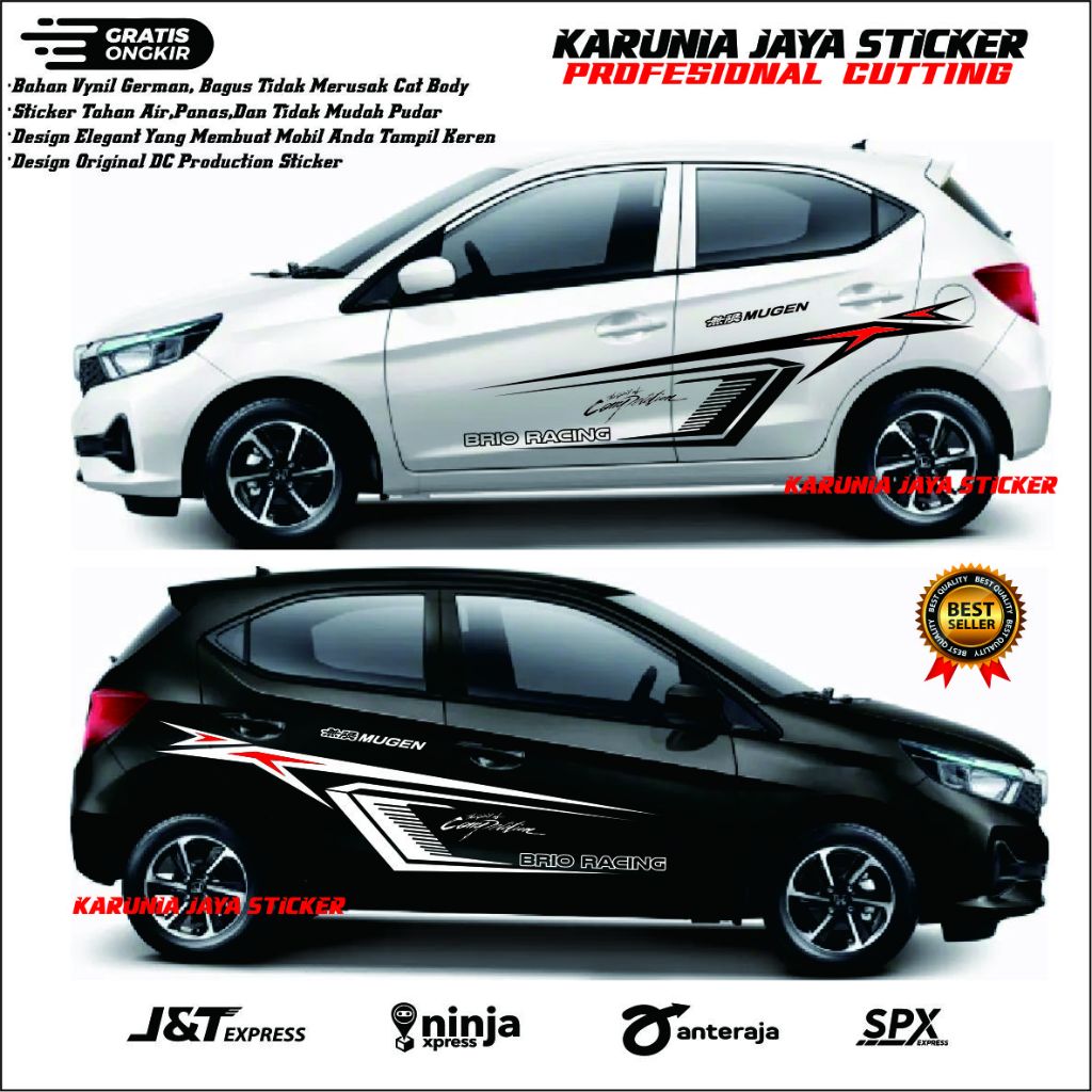 Stiker mobil HONDA ALL NEW BRIO stiker mobil brio sticker brio stya sticker all new brio satya