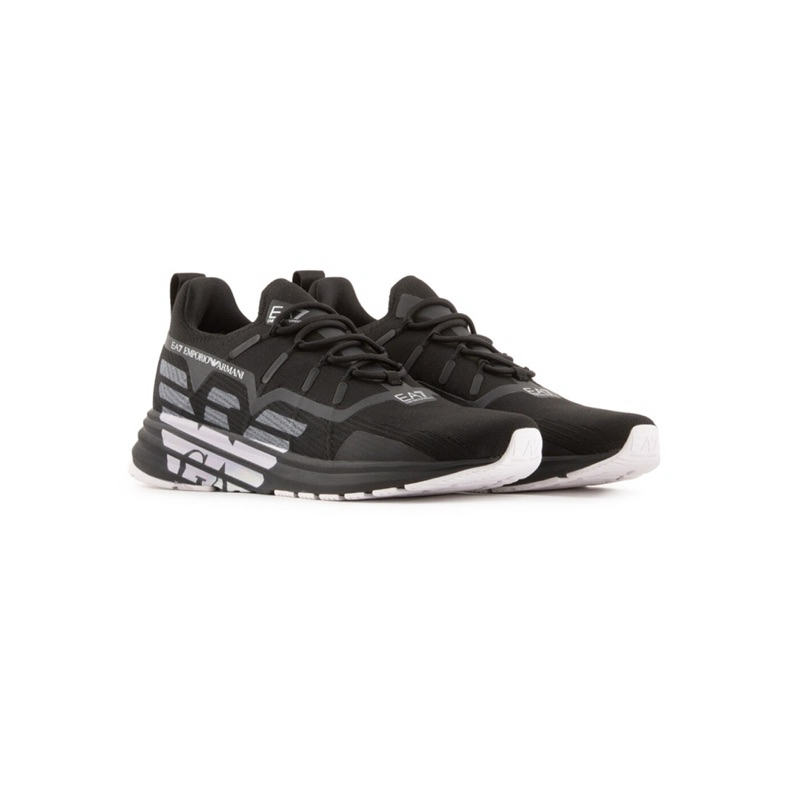 SEPATU PRIA ARMANI EMPORIO EA7 PERFORMANCE RUN BLACK ORIGINAL AUTHENTIC