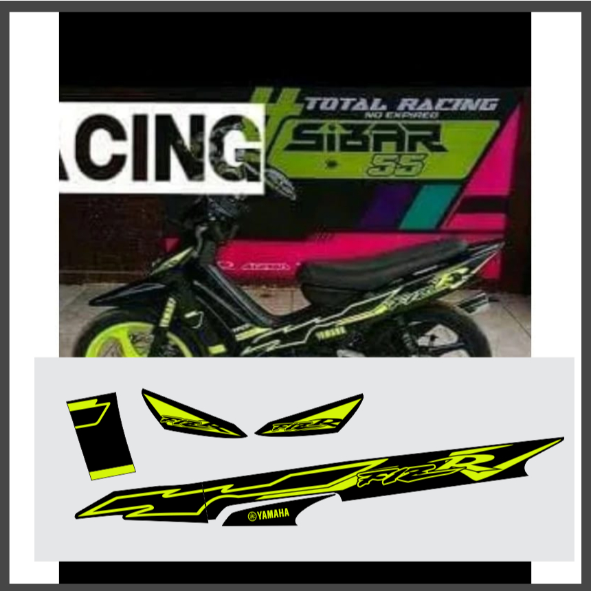 STRIPING FIZR VARIASI CUSTOM RACING 201 HITAM HIJAU