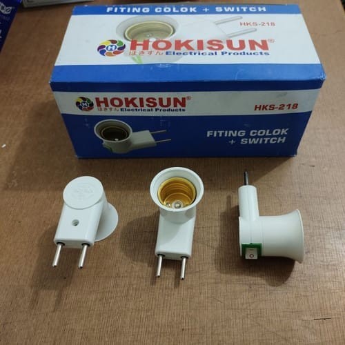 HOKISUN Fitting Colok + Saklar / Fitting Colok