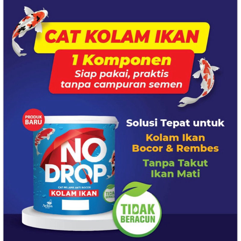 CAT PELAPIS ANTI BOCOR 1KG 1 KG NO DROP KOLAM BIRU HITAM