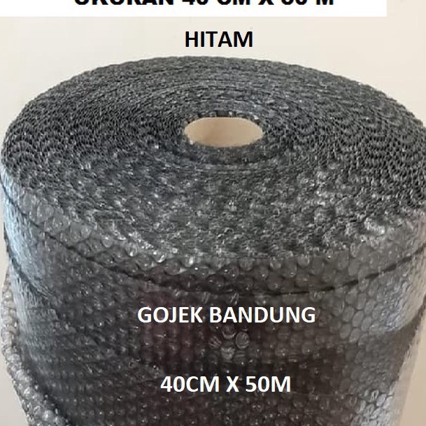 

KI3 BUBBLE WRAP HITAM UKURAN 4CM X 5M BUBBLEWRAP BANDUNG PLASTIK WA TEBAL METERAN DAN ROLL