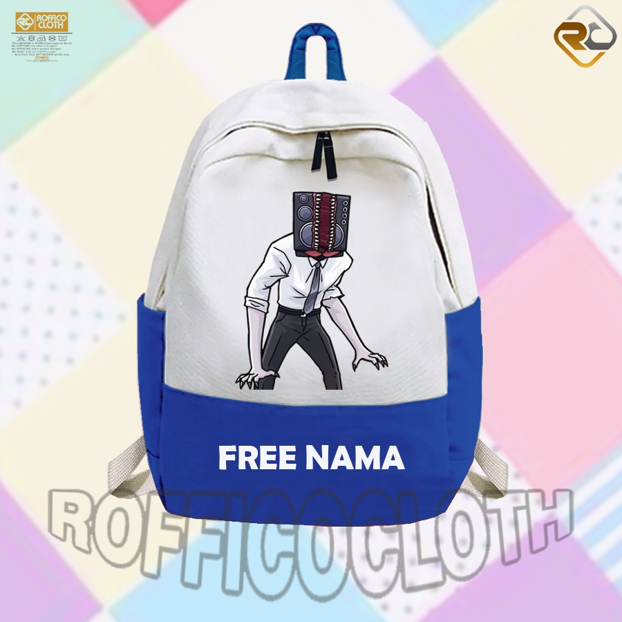 TAS RANSEL ANAK TAS SEKOLAH ANAK KARAKTER ZOMBIE LARGE SPEAKERMAN | Skibidi Toilet Zombie FREE CETAK