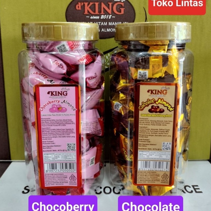 

BISA Cokelat Kacang Almond Bonibol DKing Per Toples Bag 4 PC