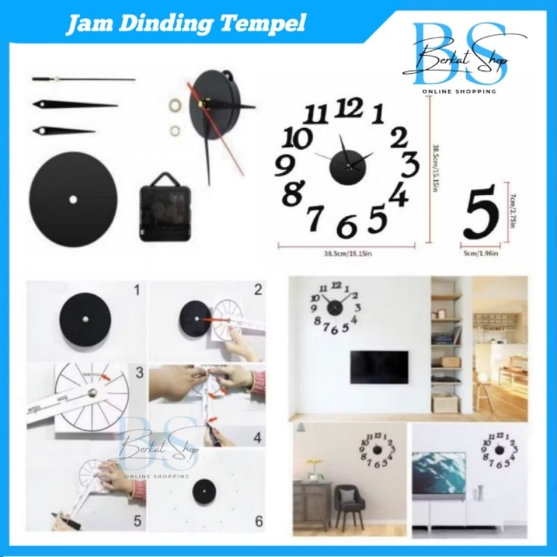 Jam Dinding Tempel Analog / Jam Dinding Tempel DIY Analog 3D