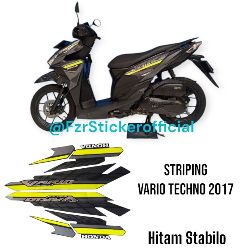 sticker,striping,list body motor Honda Vario Techno 125 Esp tahun  2017