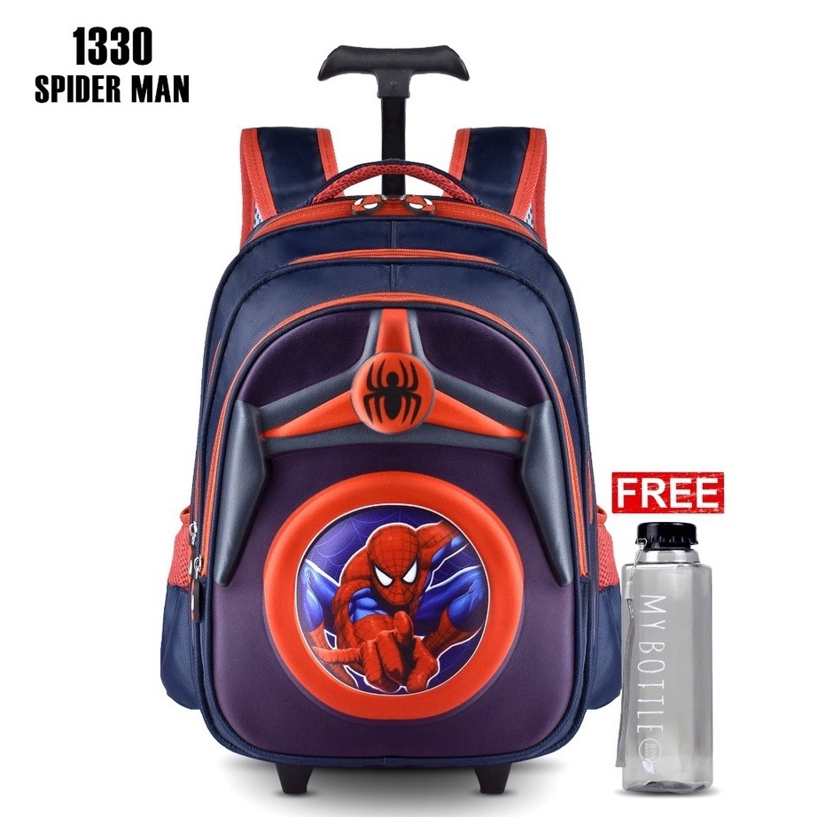 HATI HATI BARANG MooniebagsTas Trolly 133 Tas Sekolah Cartoon Motif Cowok BatmanCaptain AmericaIron 