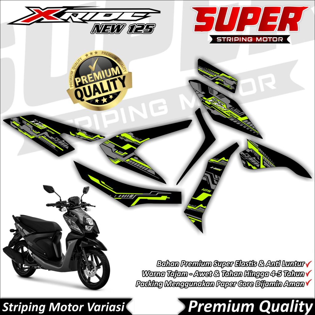 Stiker X Ride 125 Anti Luntur keren Striping X Ride 125 Striping Yamaha X Ride 125 Hitech