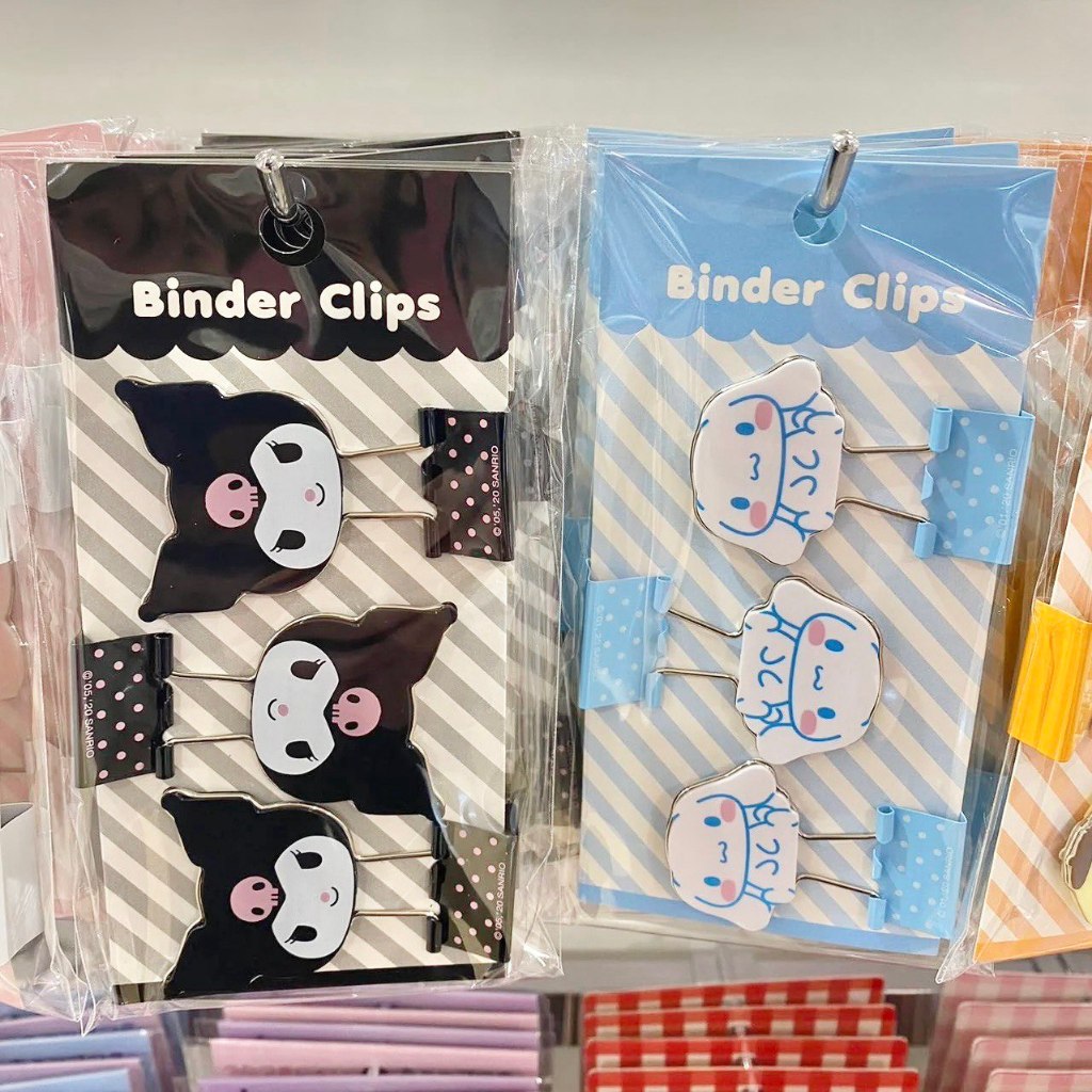 

[READY STOCK] Sanrio Japan Binder Clip Kuromi Cinnamoroll Melody