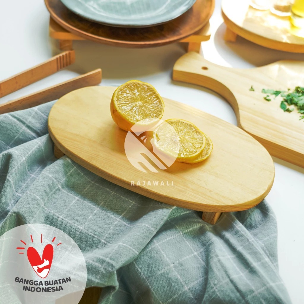 Talenan Kaki Kayu Pinus Kotak,Oval Dan Bulat