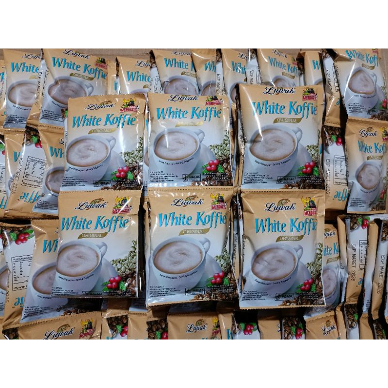 

KOPI LUWA WHITE COFFE 20g 1 renceng ( 10 pcs )