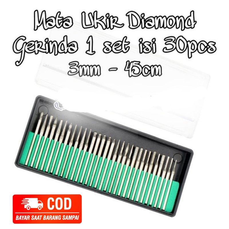 Mata Tuner Set 30Pcs Mata Bor Ukir Grafir  Mata Bor Mini Grinder Set Cuner  Mata Bor Diamond