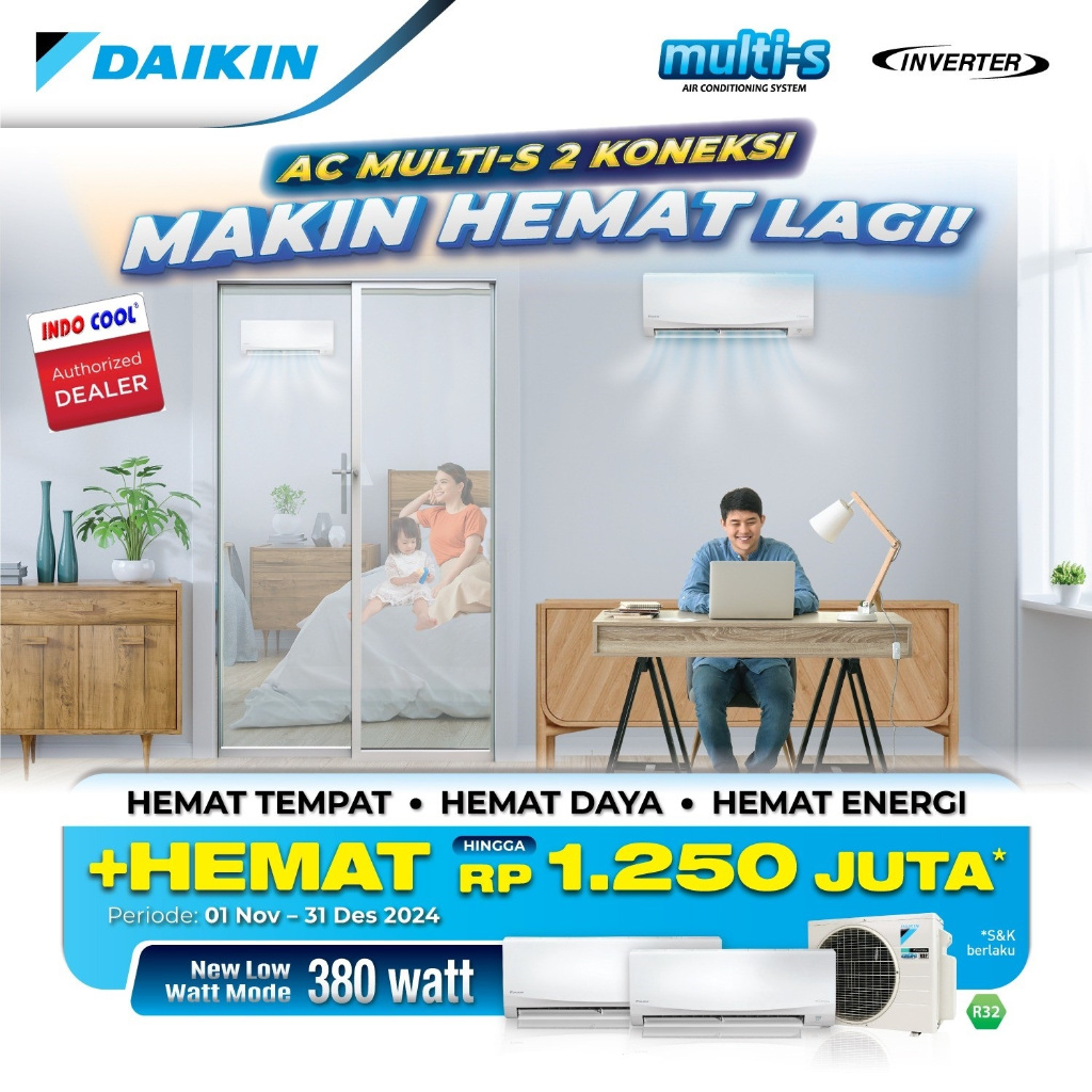AC DAIKIN Multi S 1/2PK + 3/4PK