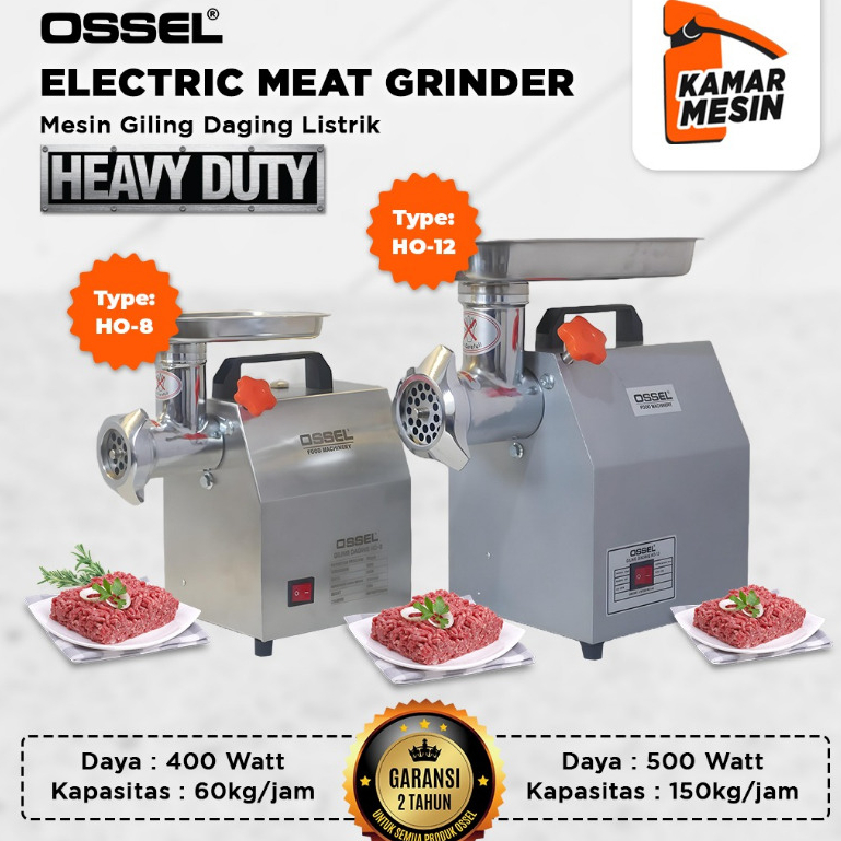 OSSEL Giling Daging Listrik GIlingan Daging Listrik HO-8 HO8 Heavy Duty OSSEL