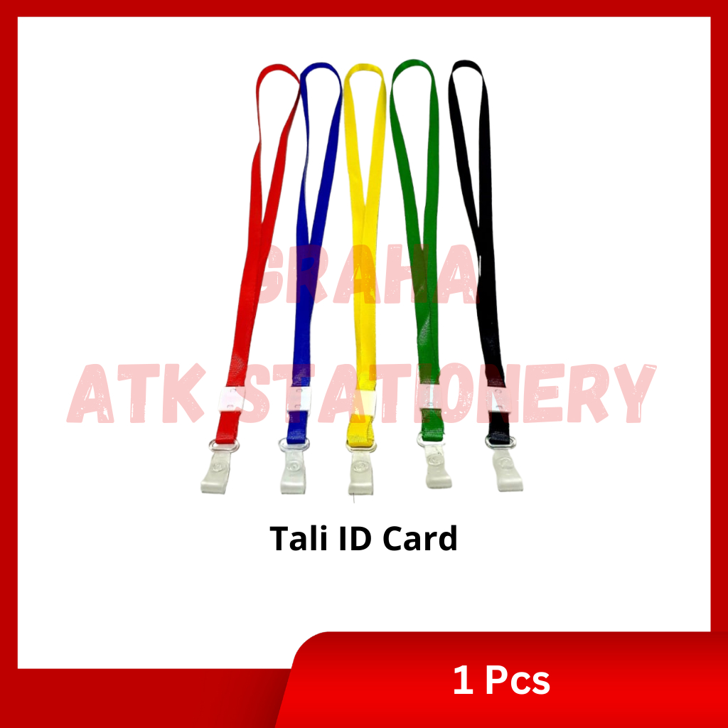 

[1 Pcs] Tali ID Card Lanyard 1cm Kantong Plastik / Gantungan ID Card / Tali Badge Name Card