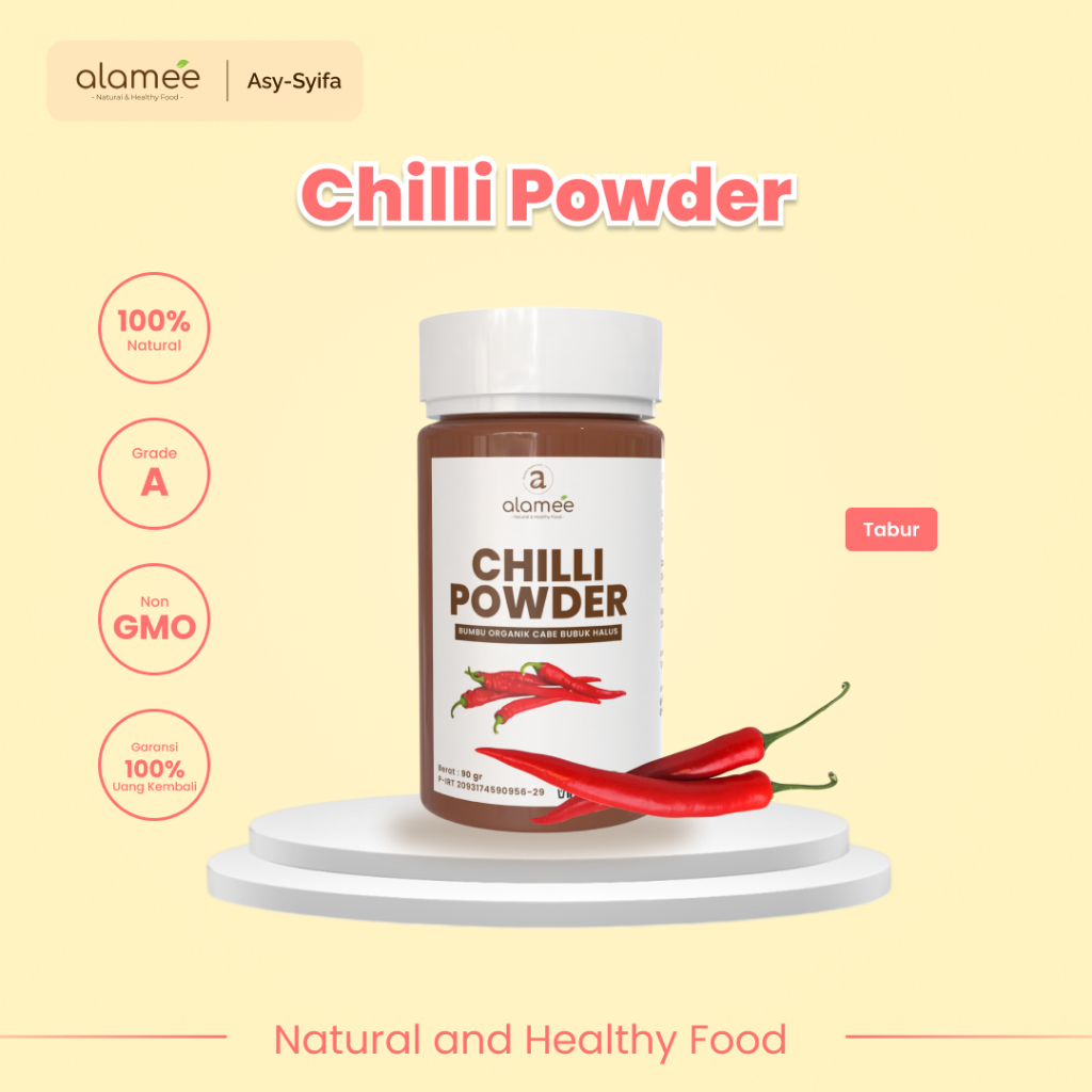 

Bumbu Cabe Cabai Bubuk Kering Halus Pedas Chilli Seasoning Powder Cabai Rempah Murni Asli Dapur 90g