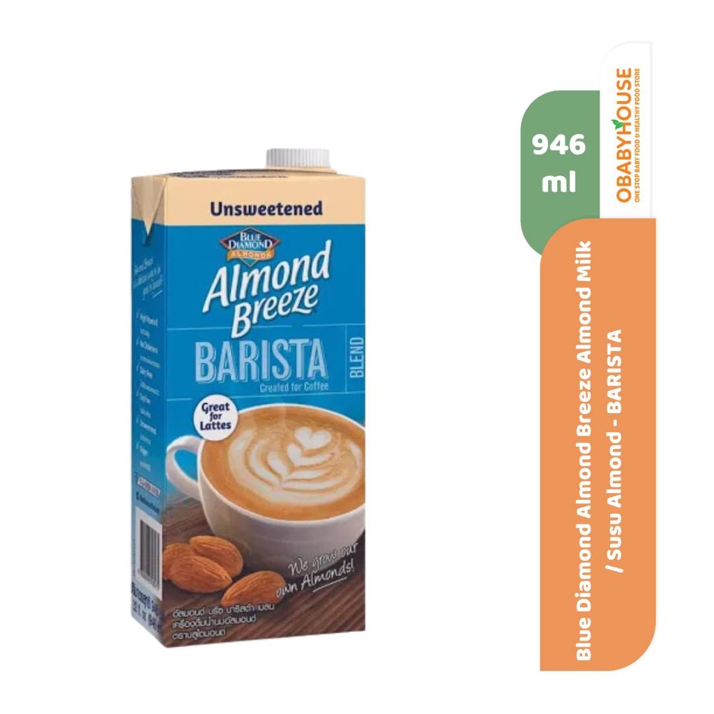 

Blue Diamond Almond Breeze Almond Milk / Susu Almond 946 ml - BARISTA (ED 17 Juli 2025)