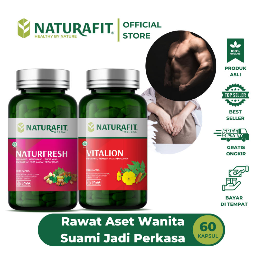 NATURAFIT Paket Bahagia Herbal Rawat Aset Wanita Hindari Bau, Keputihan& Bantu Suami Kuat Tahan Lama