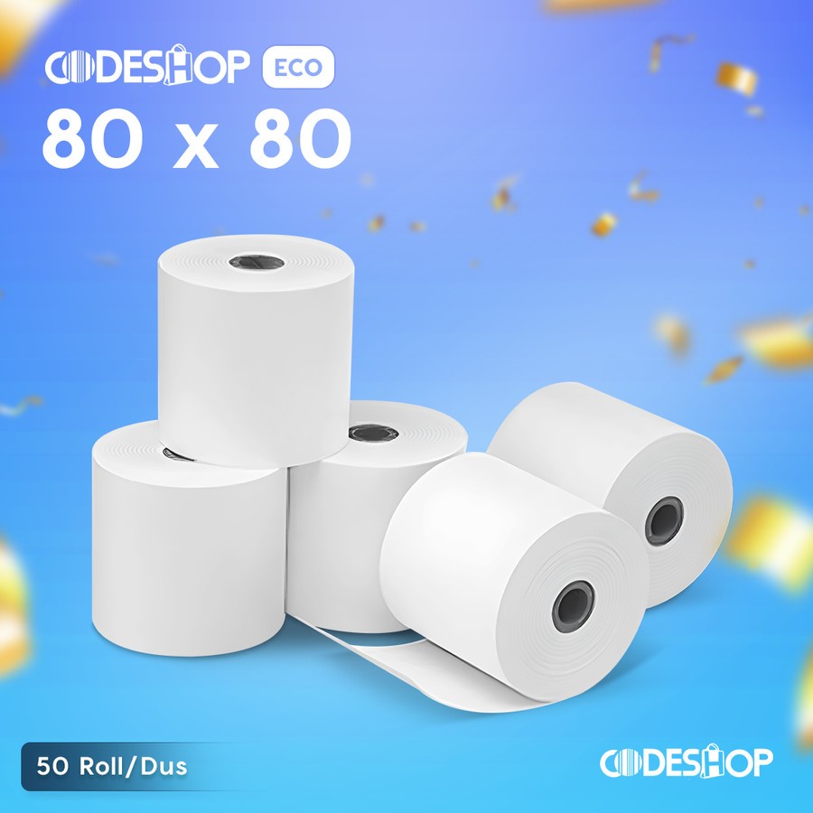 

Kertas Kasir Struk Thermal 80x80mm ECO Paper Roll 80 x 80 80X80mm