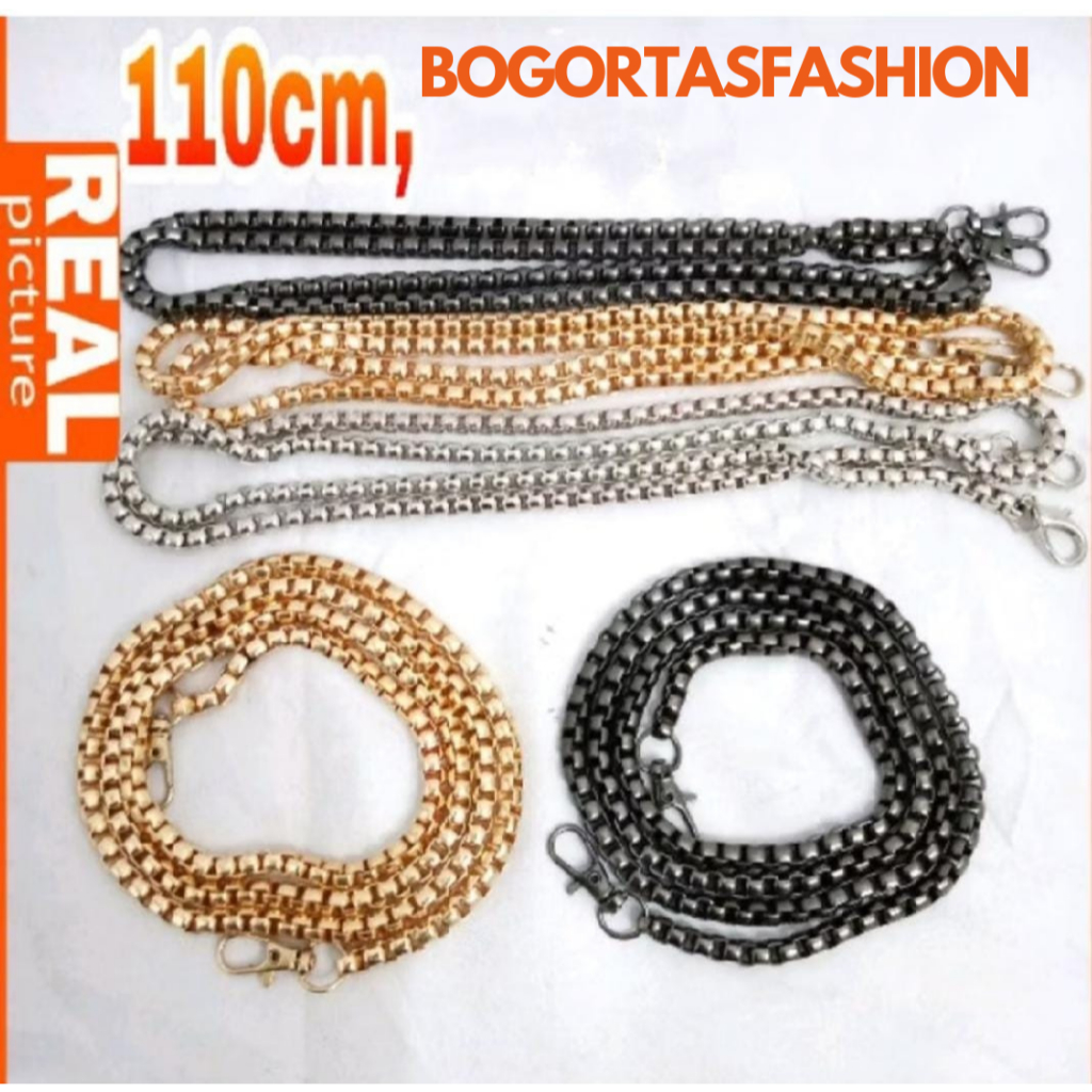 TALI TAS RANTAI ULIR STRAP TAS SELEMPANG WANITA TALI RANTAI SUPER TEBAL 120CM