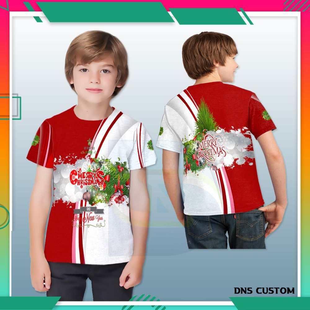 Baju Natal Terbaru  Kaos Couple / FAMILY / ANAK - Jersey Natal Fullprint Bahan Dryfit Premium