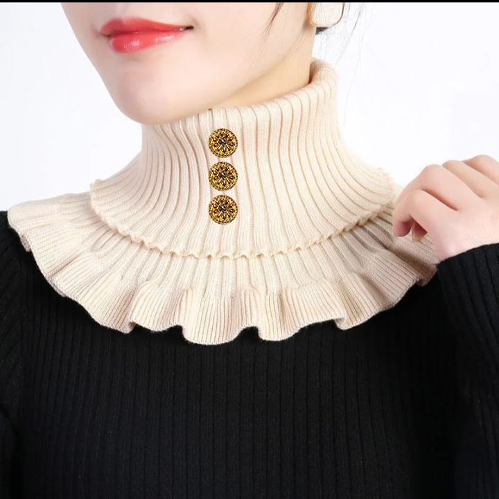 Syal Leher Turtleneck Syal Kerah Palsu Syal Hangat