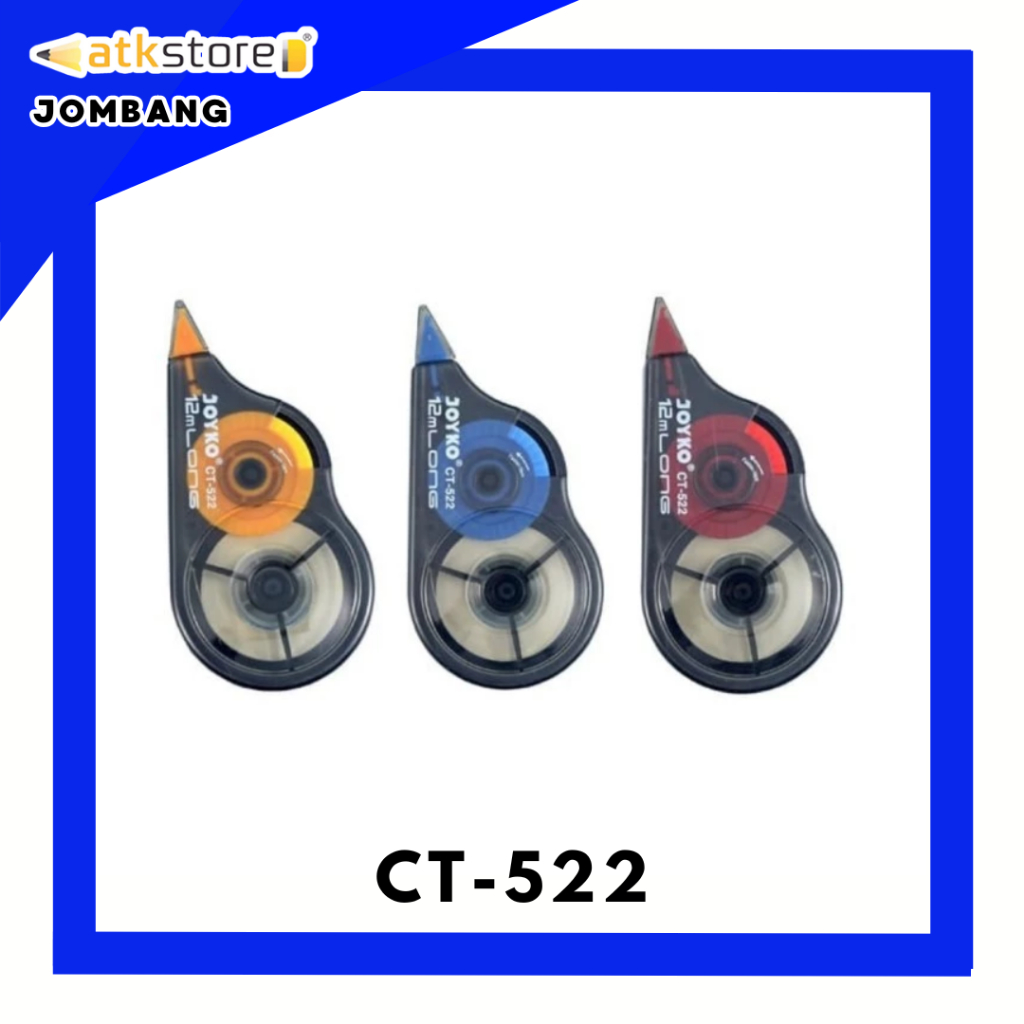 

(PACK) JOYKO Correction Tape CT-508/ CT-520/ CT-522 - Tipe X Kertas Stipo Kertas Pita Koreksi - ATJ