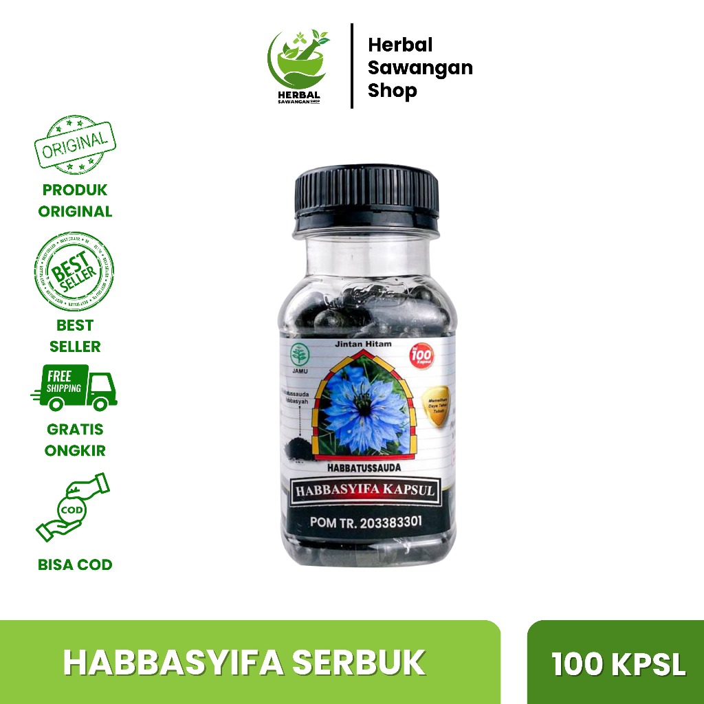 Habbasyifa Serbuk 100 Kapsul Serbuk Habbatussauda Murni Habasyi Jinten Hitam l Kapsul Jintan